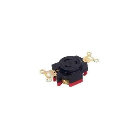 Eaton Wiring Devices L520R Single Receptacle, 20 A, Black